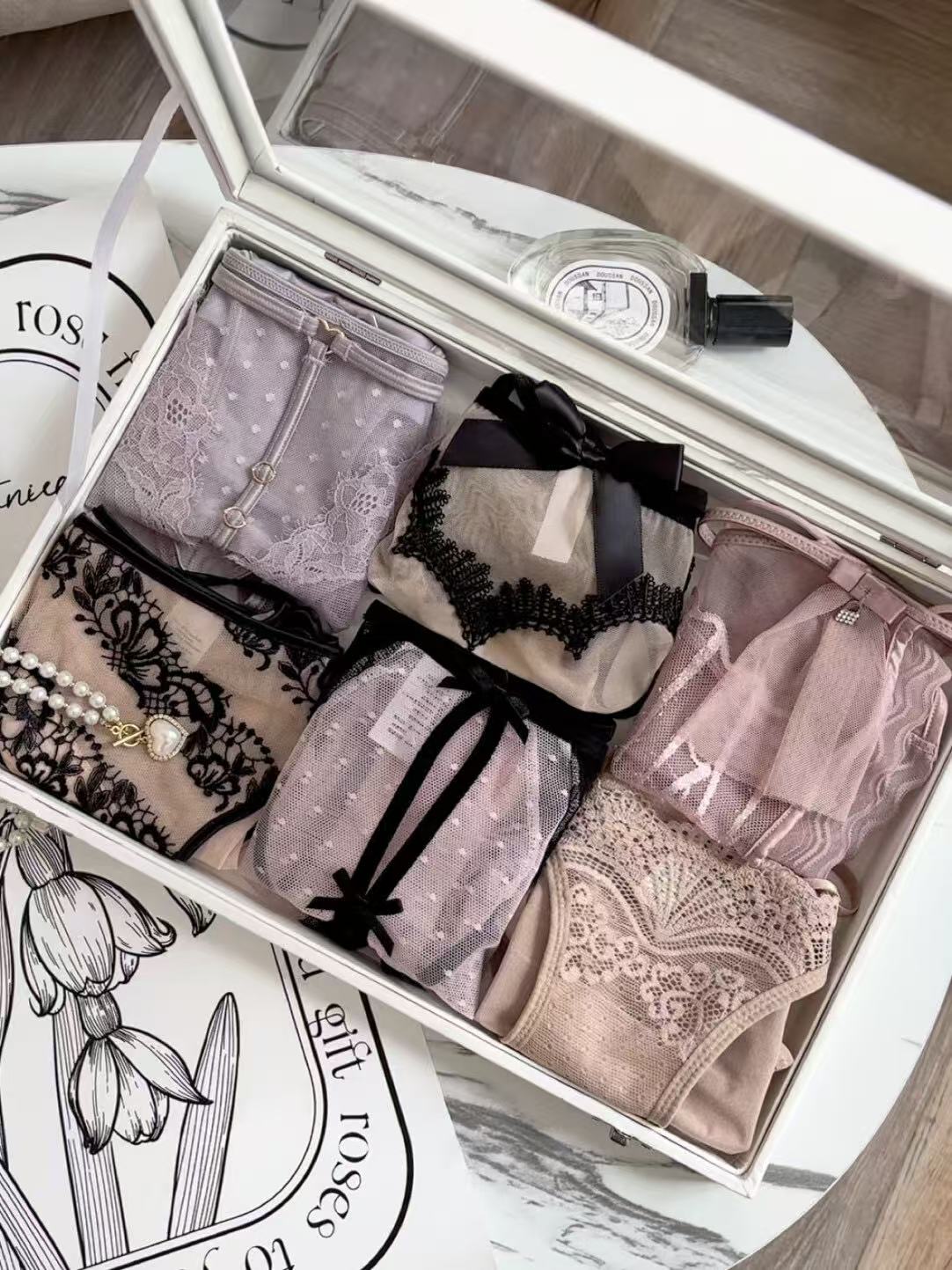 Exclusive for Rorsa Girls! Exquisite Lace Sexy Thong Set, Unleash Your Charm