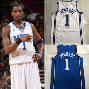 Fully embroidered Magic No. 1 McGrady jersey retro AU basketball uniform Hardaway shorts men and women sports vest trend