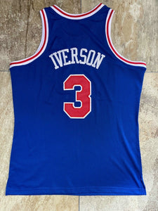 76ers Allen Iverson No. 3 retro embroidery AU embroidered jersey shorts Nuggets men's and women's vest basketball uniform