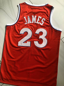 Full embroidery Cavaliers No. 23 James jersey JAMES retro embroidered mesh vest men's and women's basketball uniform