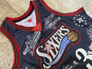 76ers Allen Iverson No. 3 retro embroidery AU embroidered jersey shorts Nuggets men's and women's vest basketball uniform