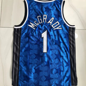 Fully embroidered Magic No. 1 McGrady jersey retro AU basketball uniform Hardaway shorts men and women sports vest trend