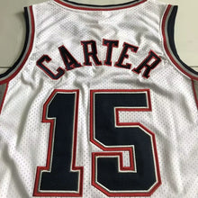 Load image into Gallery viewer, Full embroidery Nets No. 15 Carter jersey No. 5 Kidd classic white retro dense embroidery basketball vest trend
