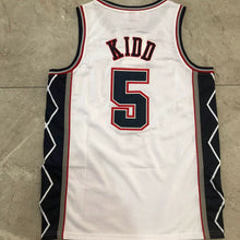 Load image into Gallery viewer, Full embroidery Nets No. 15 Carter jersey No. 5 Kidd classic white retro dense embroidery basketball vest trend
